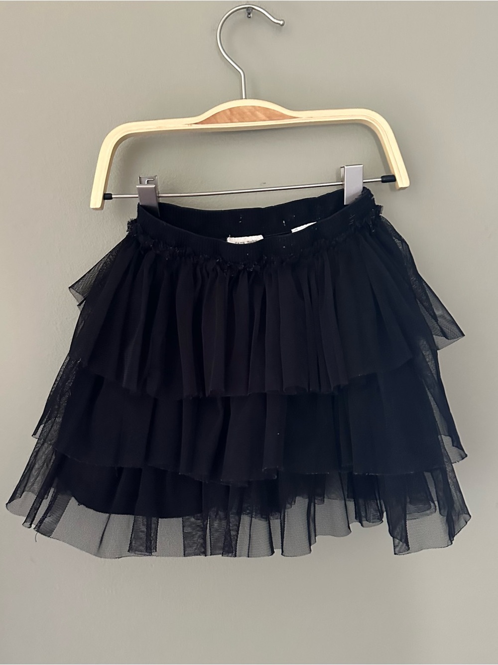 Zara Black Tiered Tulle Skirt